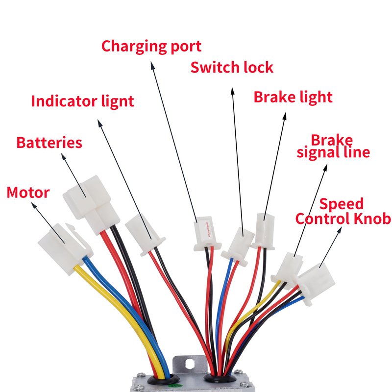 WEIYINGSI Motor Speed Controller 36v 500w Electrical Scooter E Bike Bicycle Tricycle Brush Motor Control Box