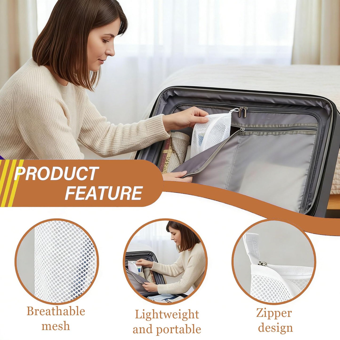 Standing Toiletry Bag, Upgrade Hanging Travel Toiletry Bag, Foldable Clear Cosmetic Organiser, Portable Lightweight Water Resistant Toiletries Storage Bag(White)