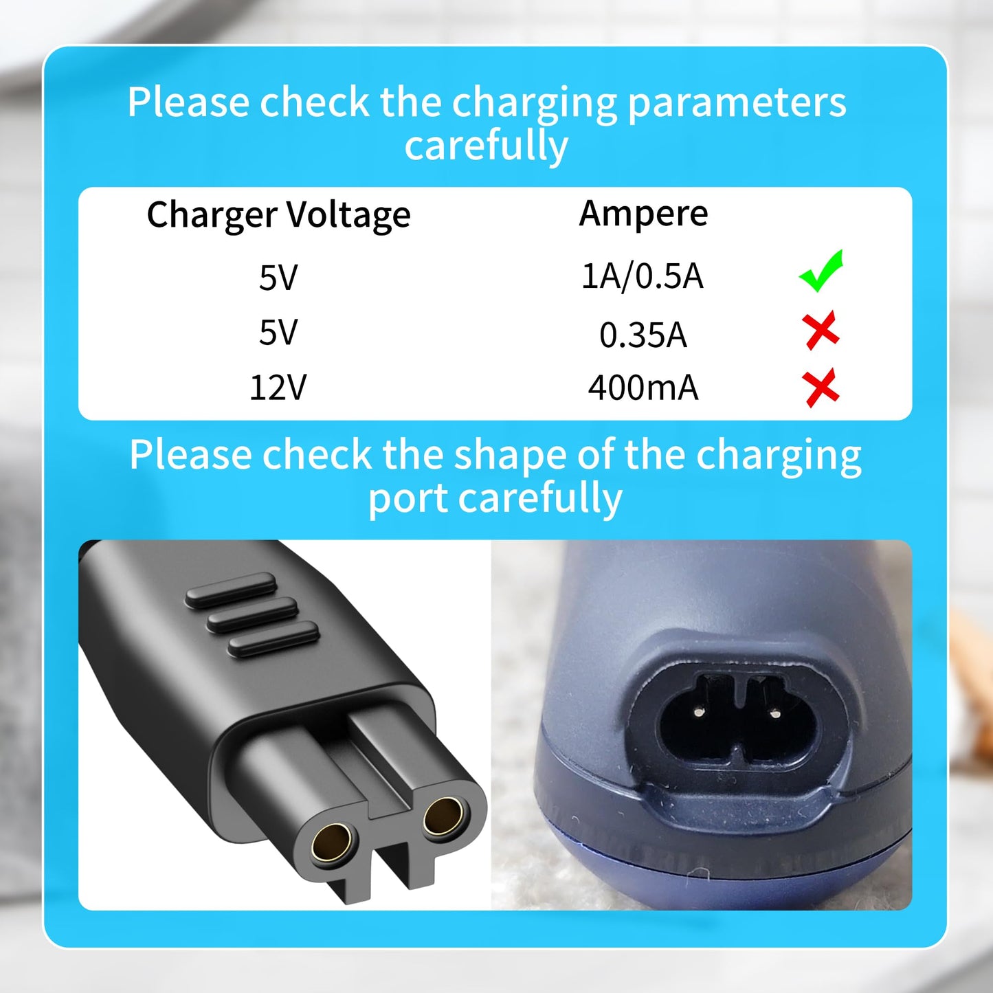 5V Charger for Remington Shaver Compatible with Remington XR7000 XR7120 XR1770-1TV Razor and Wet/Dry Bald Head Shaver Adapter Power Cord