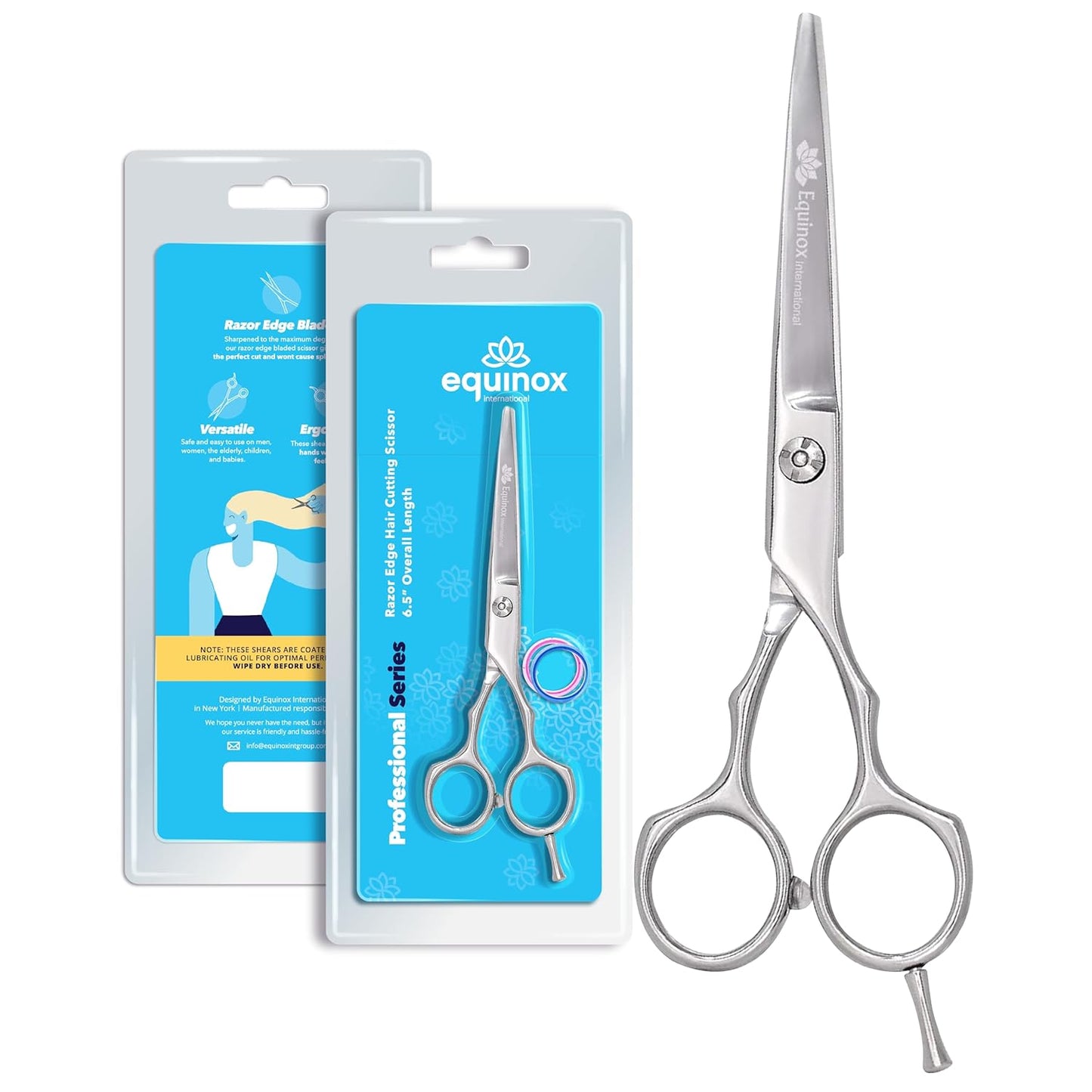 Barber Hair Cutting Scissors - Equinox Styling Shears, 6.0" Length | Professional Quality