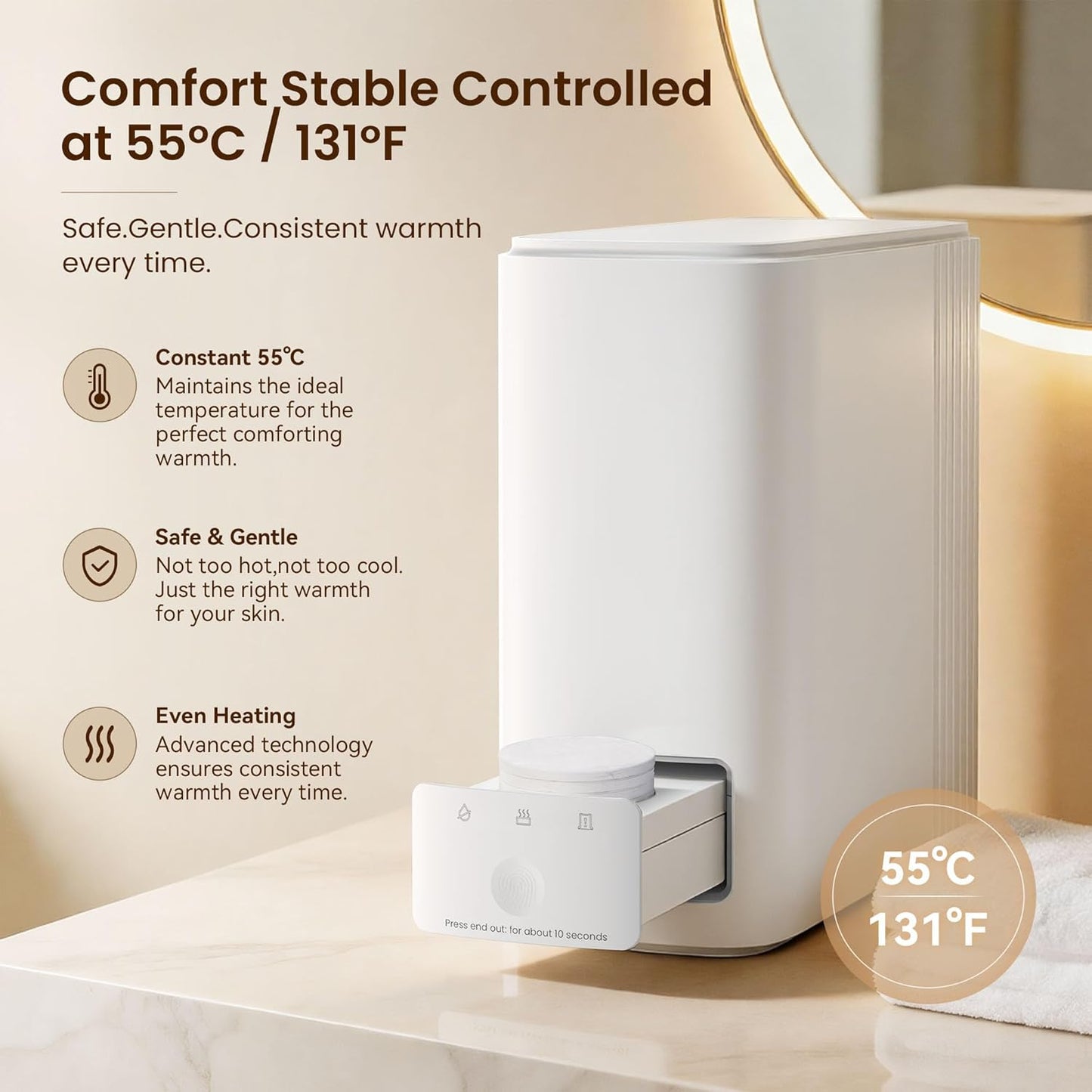 Towel Refills for Hot Towel Dispenser | Disposable Compressed Face Towels - 180 Pcs (9 Tubes)