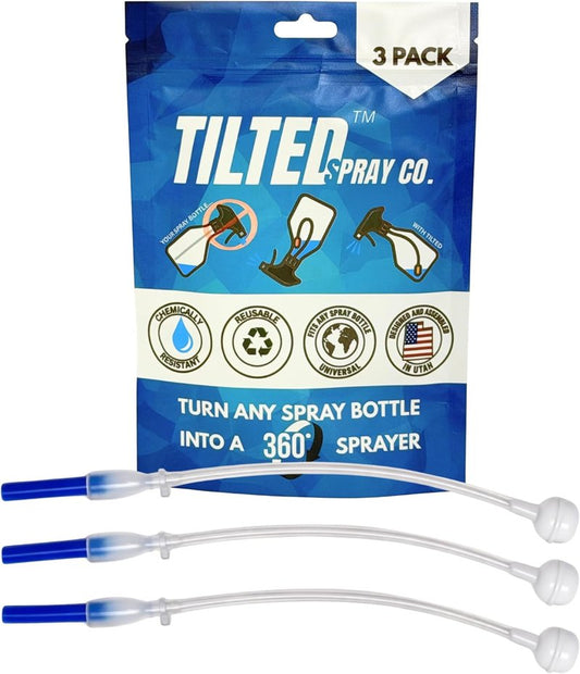 360 Spray Bottle Adapter - Universal Reusable Design for Trigger Sprayers | Weighted Dip Tube