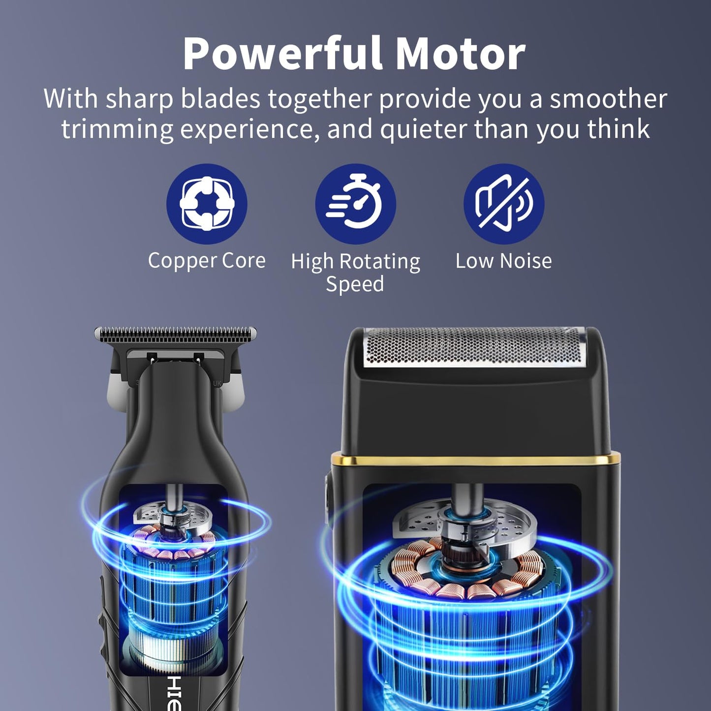 Hair Clipper and Shaver Set Professional Cordless Hair Trimmer for Men, Electric Beard Trimmers foil shavers, Barber Clipper Hair Cuttings Kit