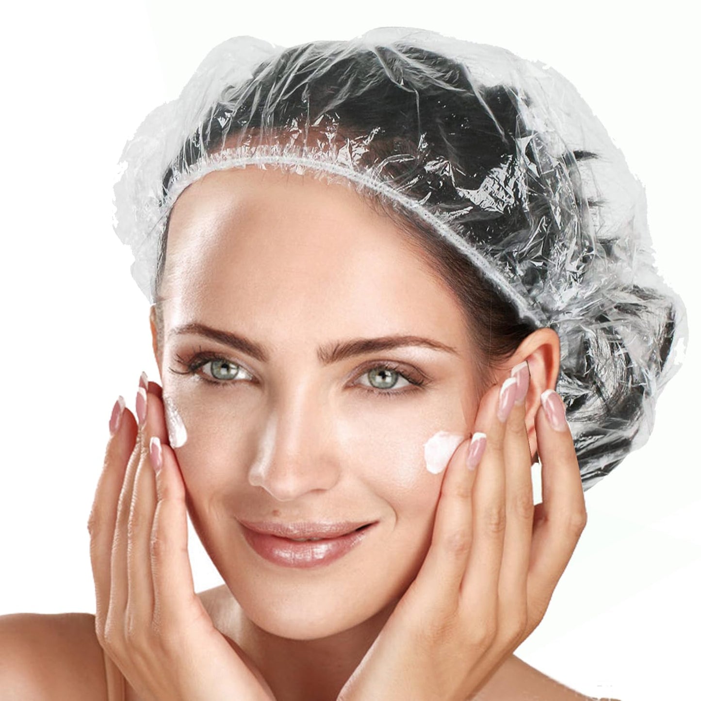 Disposable Shower Caps - Large 50cm Unisex Waterproof Hair Caps | Reusable Thin Design for Deep Conditioning