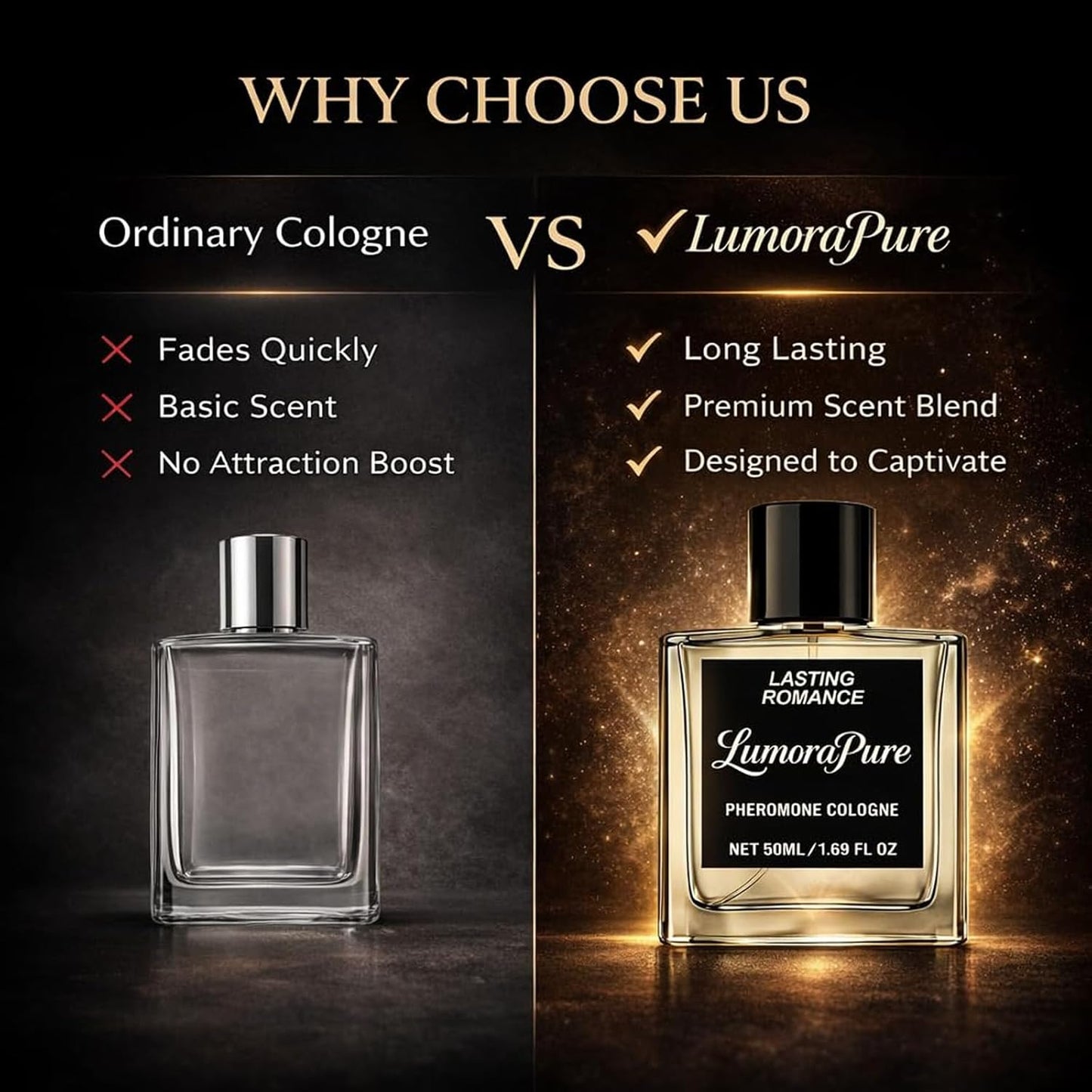 Pheromone Cologne for Men - Fresh Long-Lasting Fragrance | 50 ml/1.69 fl oz
