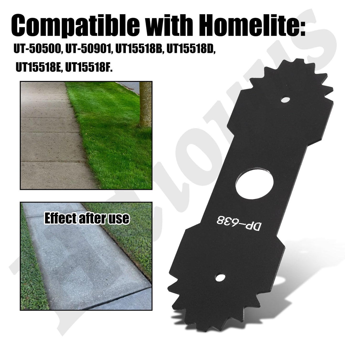 9 inch 638006008 Edger Blade Compatible with Homelite Ryobi Edger, Edger Blade Replacement 638006008 638006007 RY13050 RY13050A RY15518 RY40030 P2300 RY40706VNM S20300 Edger Center hole 1" (3)
