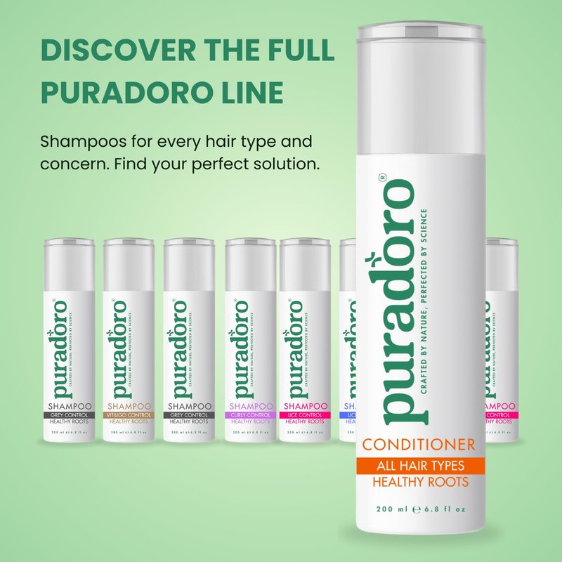 Puradoro Conditioner for All Hair Types & Healthy Roots – Hydrates & Strengthens with Argan, Jojoba & Keratin, Infused with Shea Butter & Aloe Vera