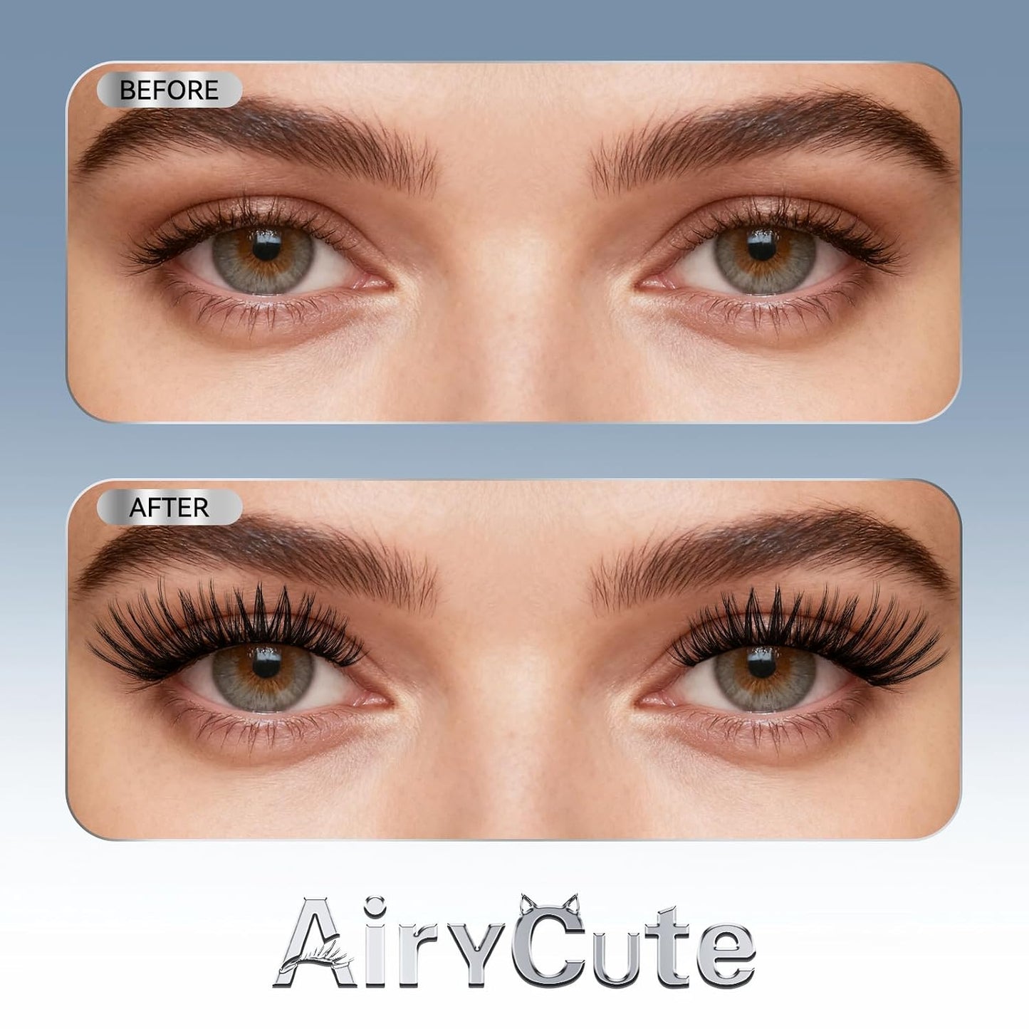 Eyelash Glue - 150H Long Lasting Waterproof Lash Bond & Seal | Strong Hold, Latex-Free, Non-Irritating (Black 5ml+5ml)