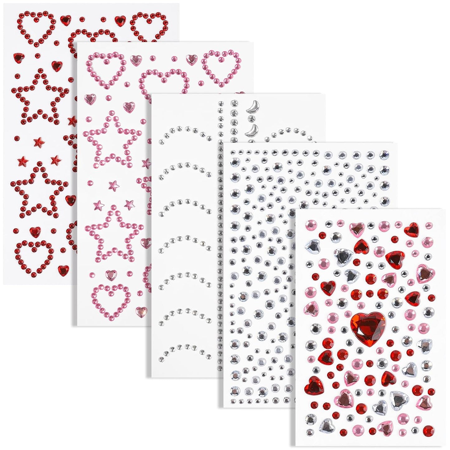 4th of July Star Face Gems - Self-Adhesive Rhinestone Stickers for Women | Festive Face, Body & Hair Accessories