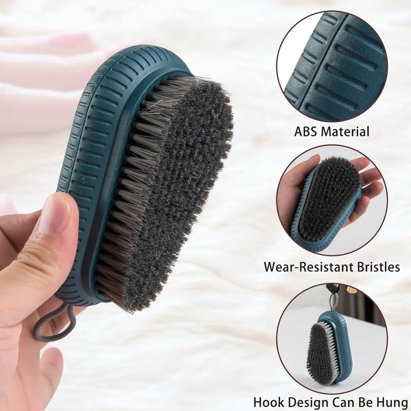Nail Brush Set - Heavy Duty Fingernail Cleaning Brushes with Narrow Bristles & Hanging Rope | 2 Pcs