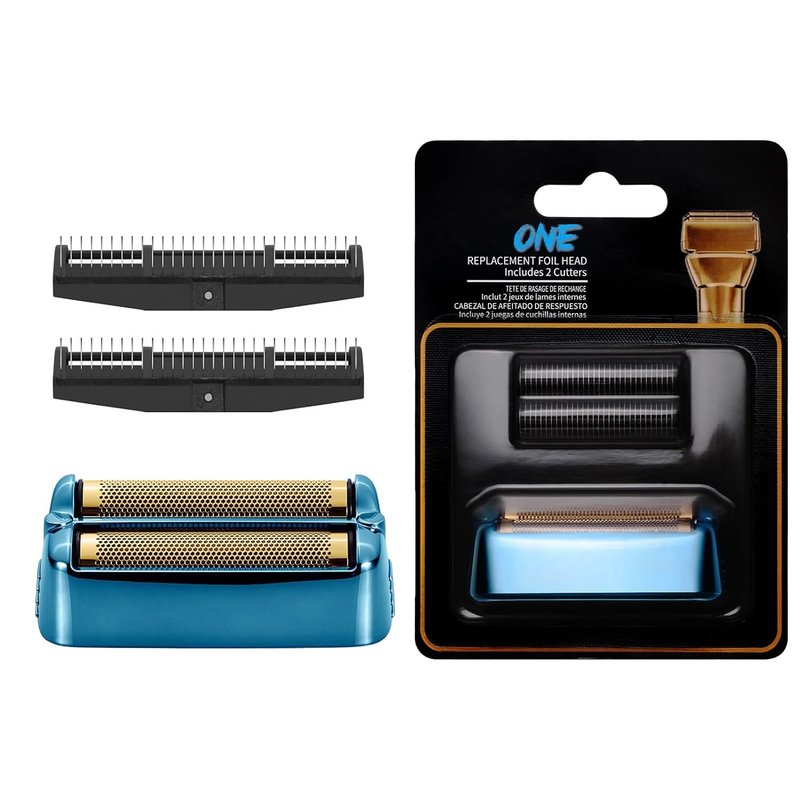 Shaver Replacement Foil and Cutter for BaBylissPRO FXONE Double Foil Stick Shaver，Hypoallergenic Extra-close Shaver Replacement Head (FX79RF2BL(BLUE)-1 Pack)