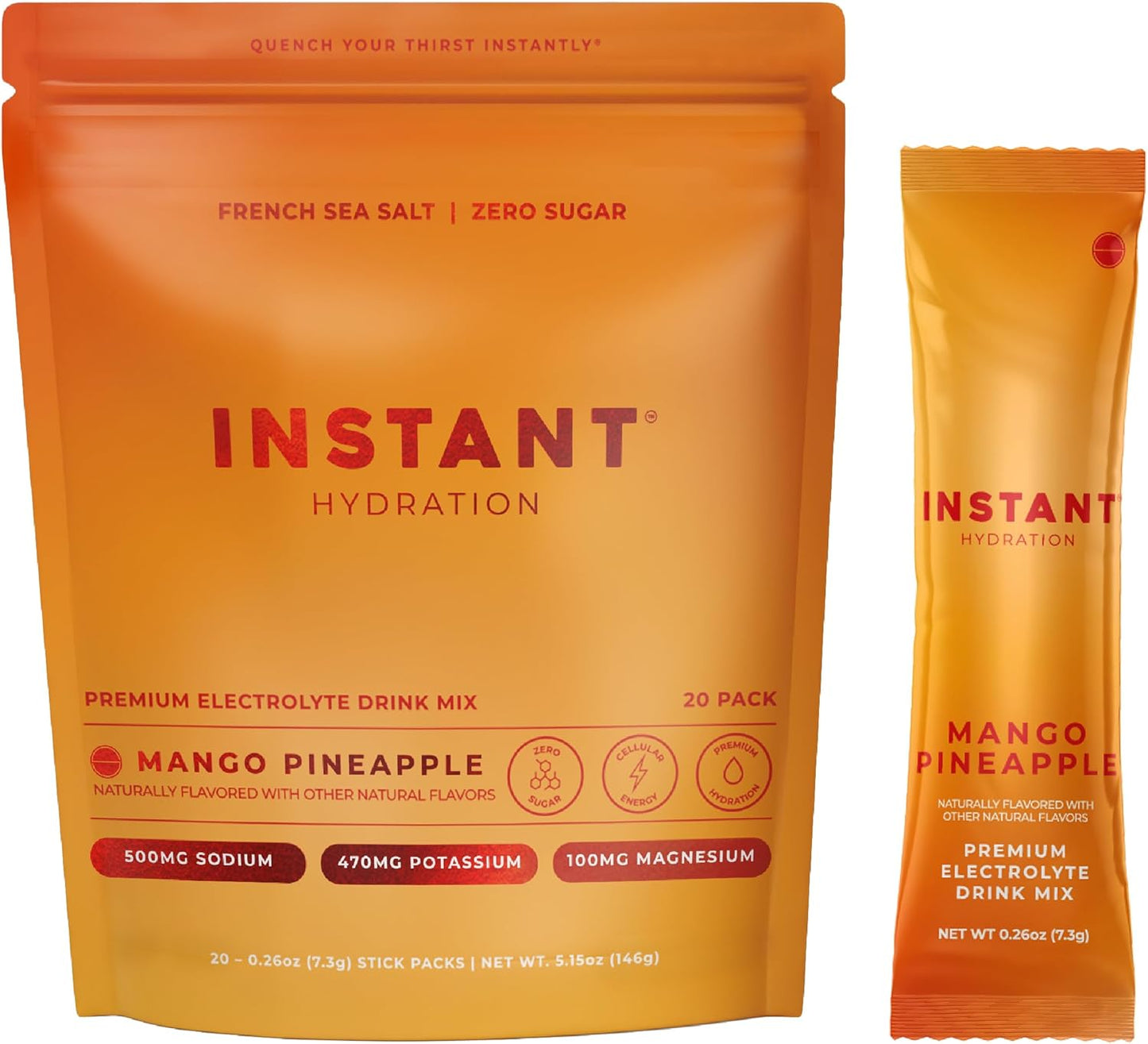 Electrolyte Drink Mix - Instant Hydration Sugar Free Cherry Limeade Powder Packets | 20 Travel Sticks for Recovery & Muscle Support