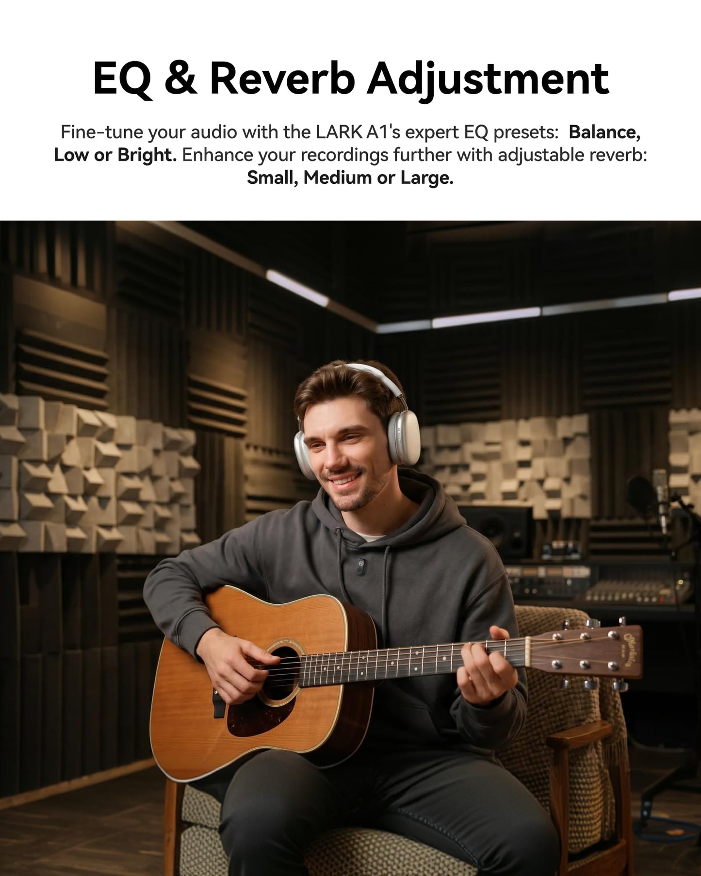 Hollyland Lark A1 Wireless Microphone for iPhone & Android, 48kHz/24-bit Studio Audio, 3-Level Noise Cancellation, 200m Range, Magnetic Mini Mic for Video Recording & Live Streaming (2TX + USB-C RX)