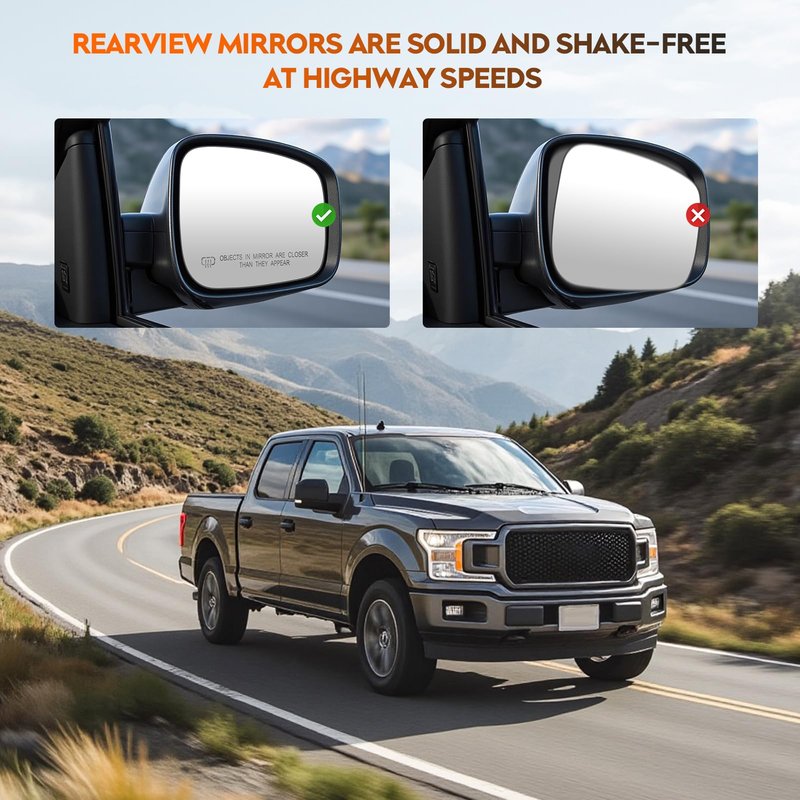 Youxmoto Driver Left and Passenger Right Heated Side Mirror Glass for 2003-2006 Chevy Silverado Avalanche Suburban 1500 2500 3500 Tahoe, GMC Sierra Yukon, Cadillac Escalade 88944391