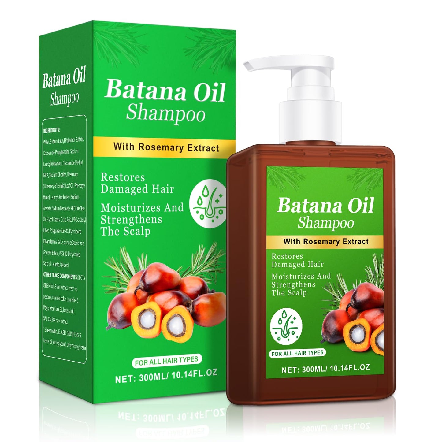 Rosemary Shampoo for Hair Growth - Nourishes Scalp, Reduces Breakage & Adds Shine | 10.1 fl oz
