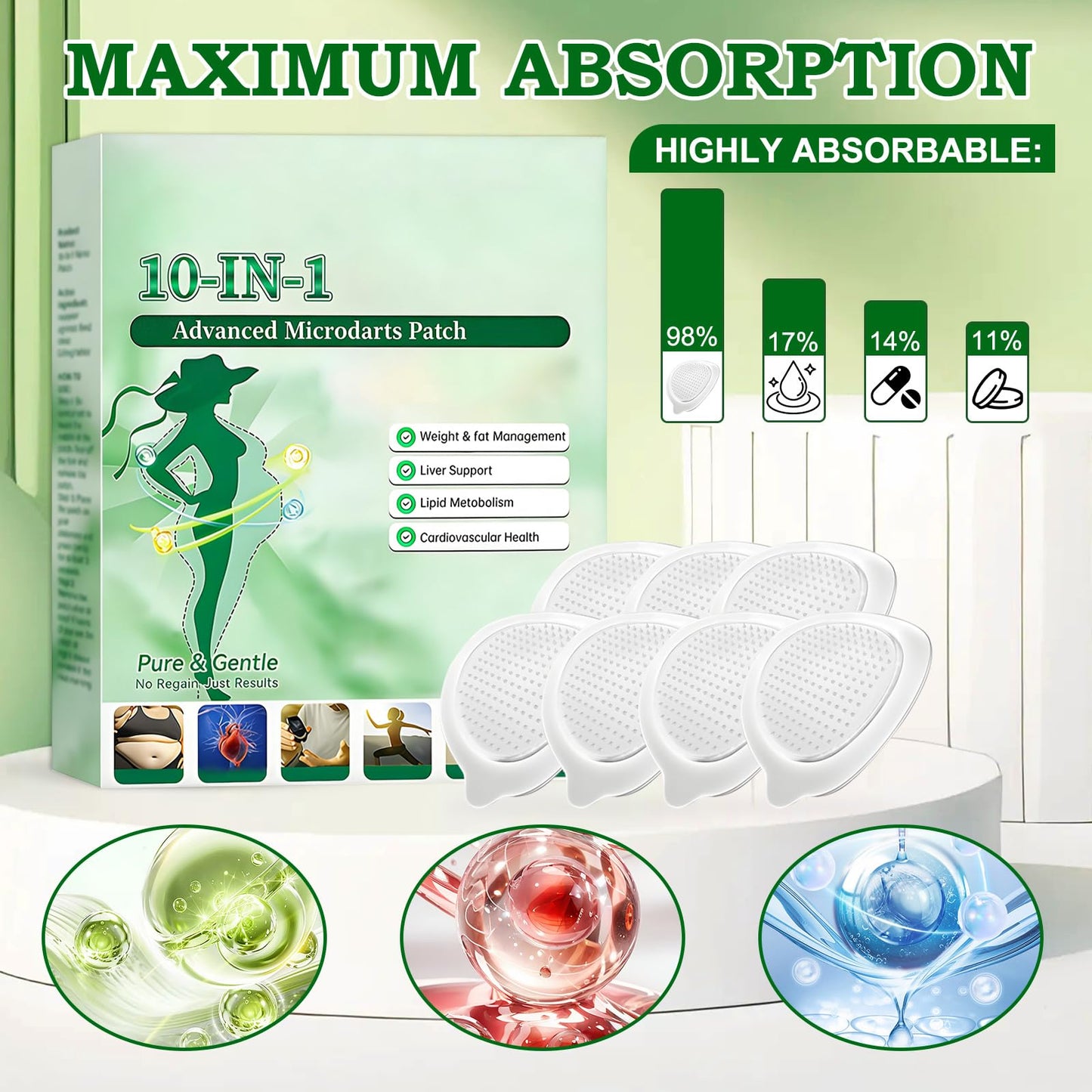 HongChengSM Moringa 10-in-1 Nano Microdarts Patch, 2026 New Advanced Moringa Patches, Natural Skin Care Patchs for Women and Men, Firming Skin, Gentle Formula for All Skin (2 Boxes)