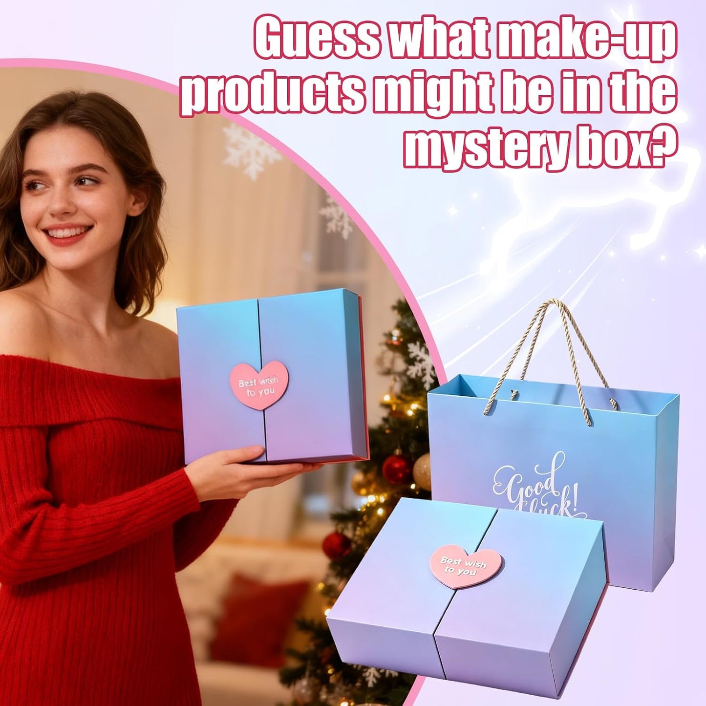 Mystery Makeup Box - 12 Full-Size Makeup Products | Curated Beauty Bundle for Gifts