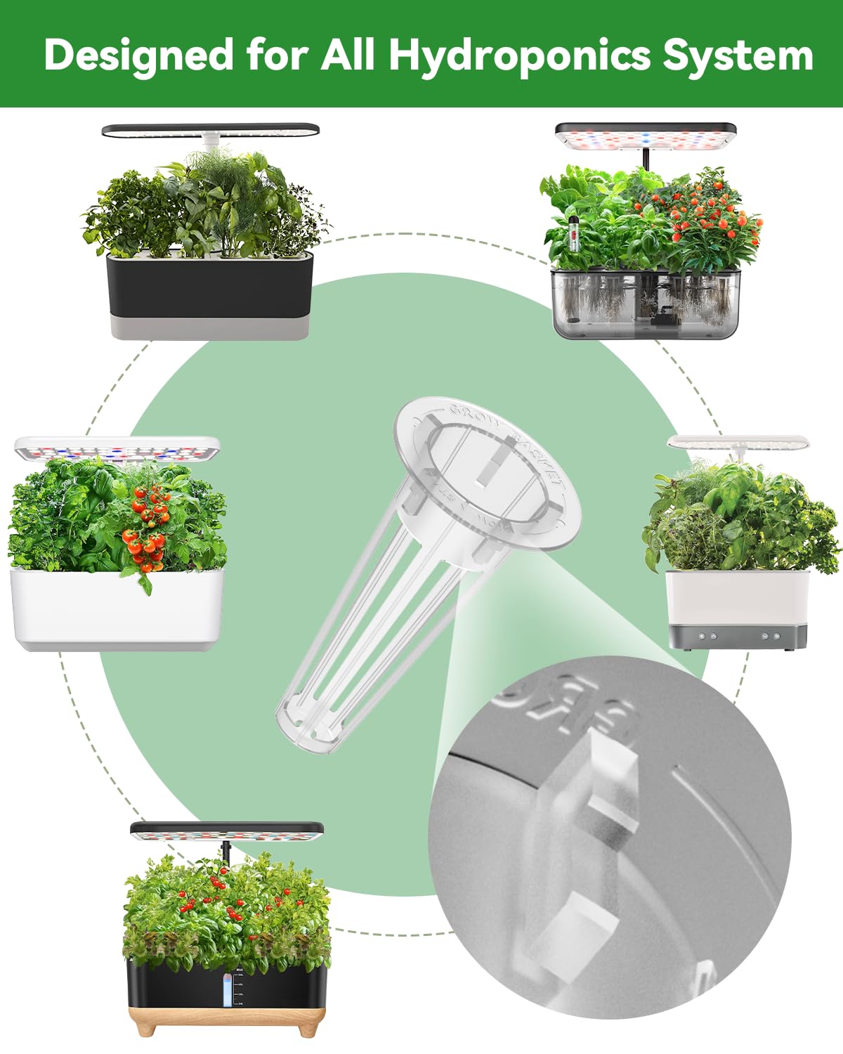 Gourmet Herb Seed Pod Kit Compatible with AeroGarden, idoo, Ahopegarden, Gardencube with Basil, Parsley, Thyme, Mint, Cilantro, Dill, Oregano, Chives - Compatible with All Hydroponics(8-Pod)