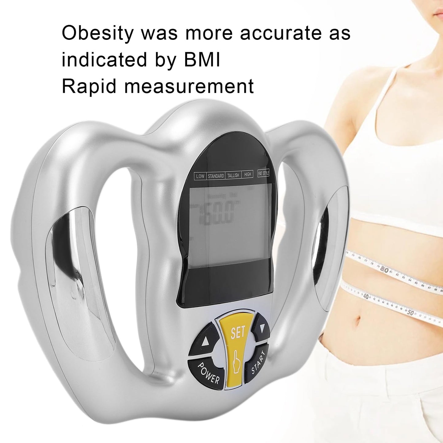 Handheld Body Fat Tester, Body Composition Analyzer, Body Fat Measuring Instrument BMI Meter Fat Analyzer Body Fat Monitor Fat Measuring Device