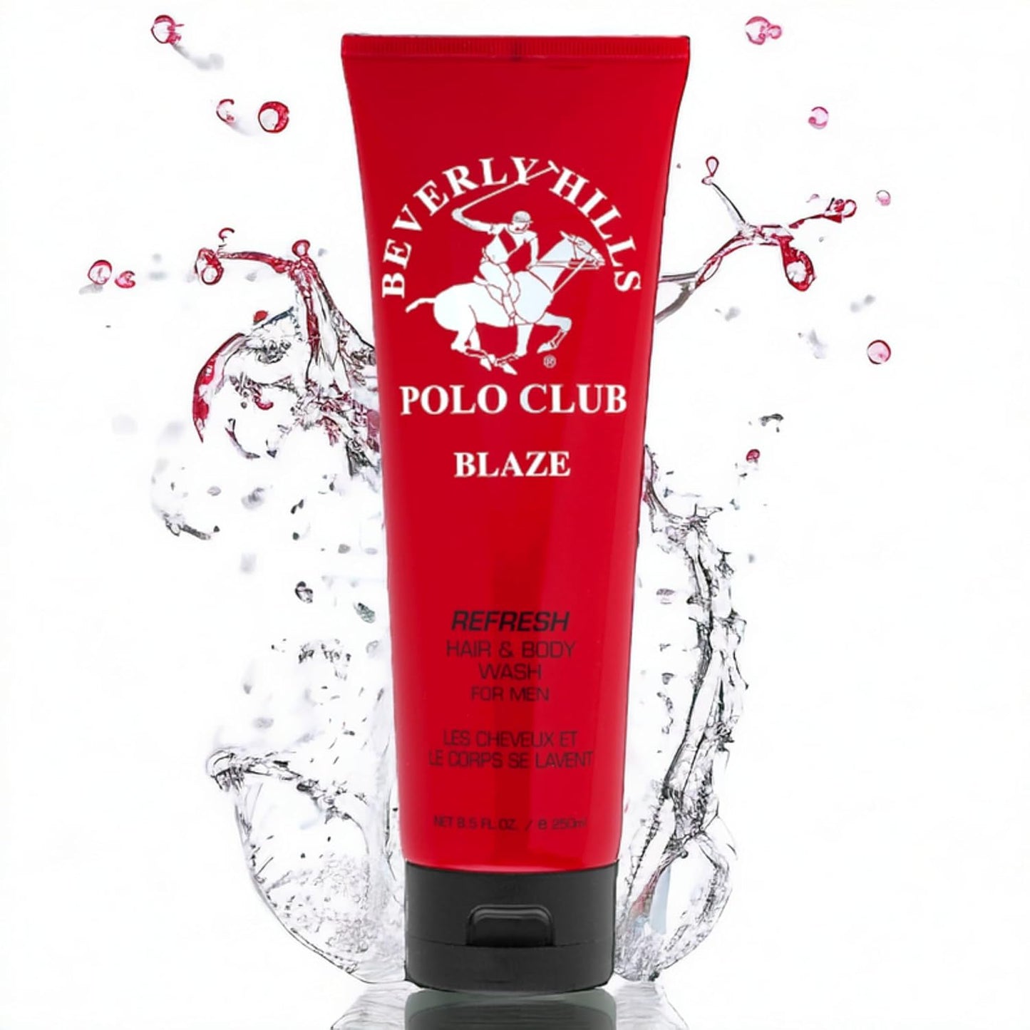 Men's Hair & Body Wash - Refreshing Cleansing Formula | Luxury Designer Scents - Long-Lasting Fragrance (Blue)