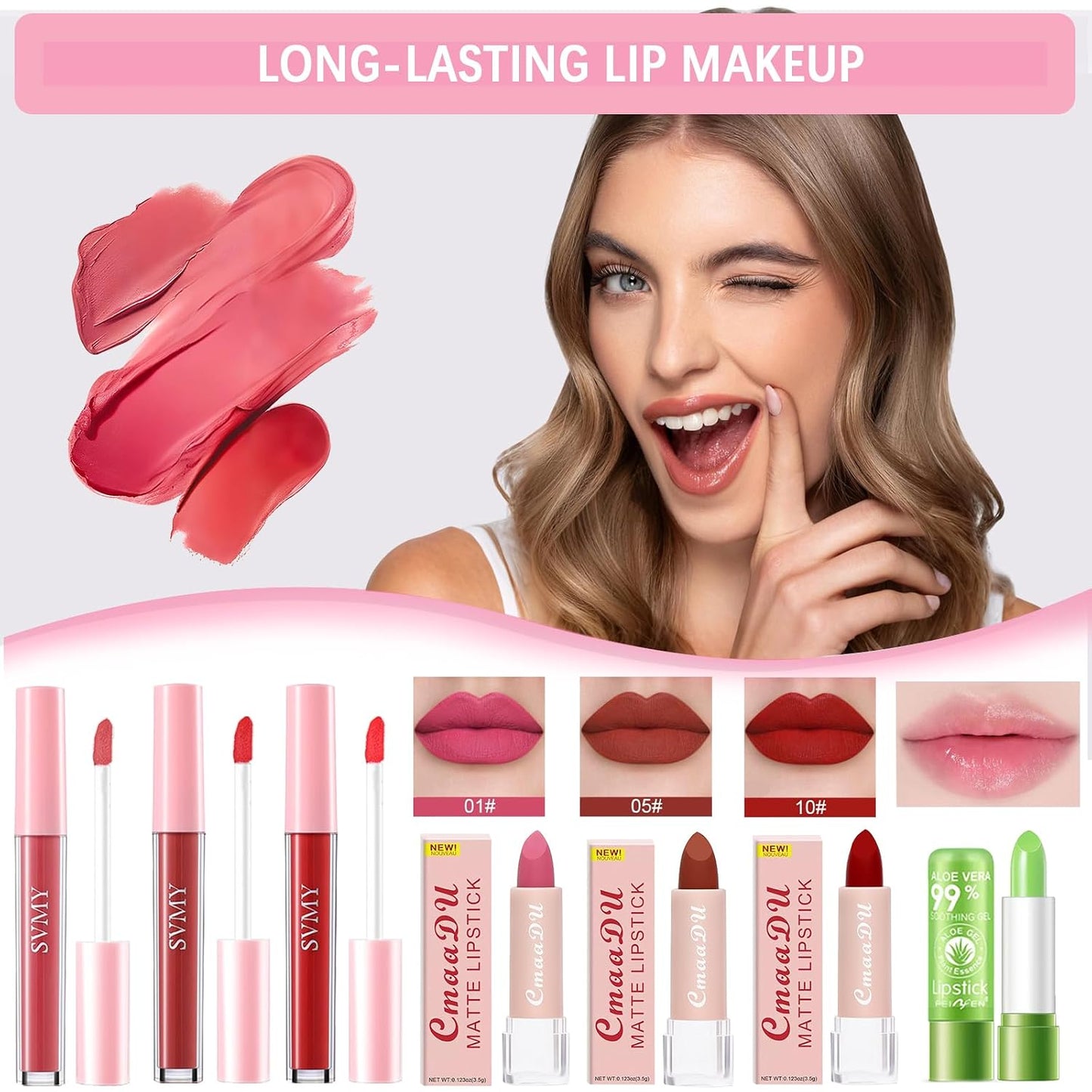 Complete Makeup Kit for Women | Essential Makeup Set with Eyeshadow, Foundation, Lipsticks & Brushes