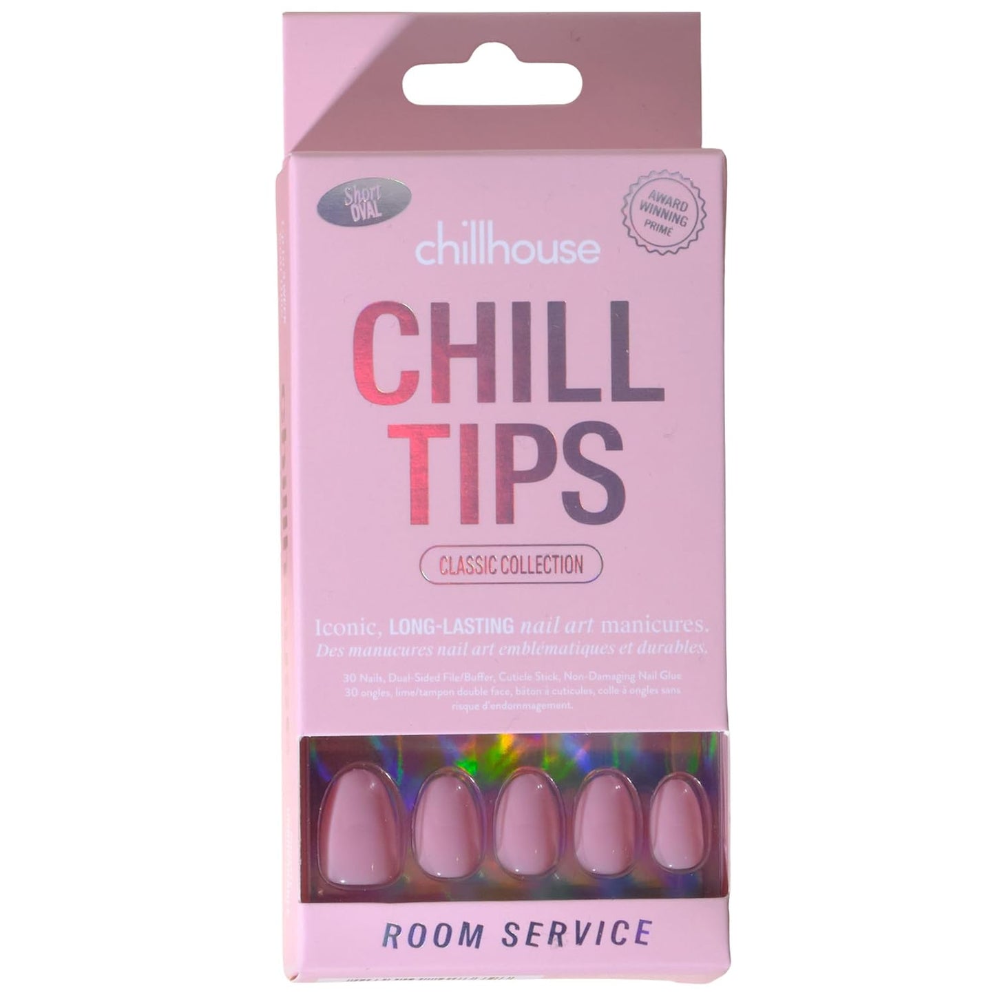 Chillhouse Press-On Nails Kit | Chill Tips - Almond Shape, 30 Customizable Sizes for Up to 2 Weeks Wear