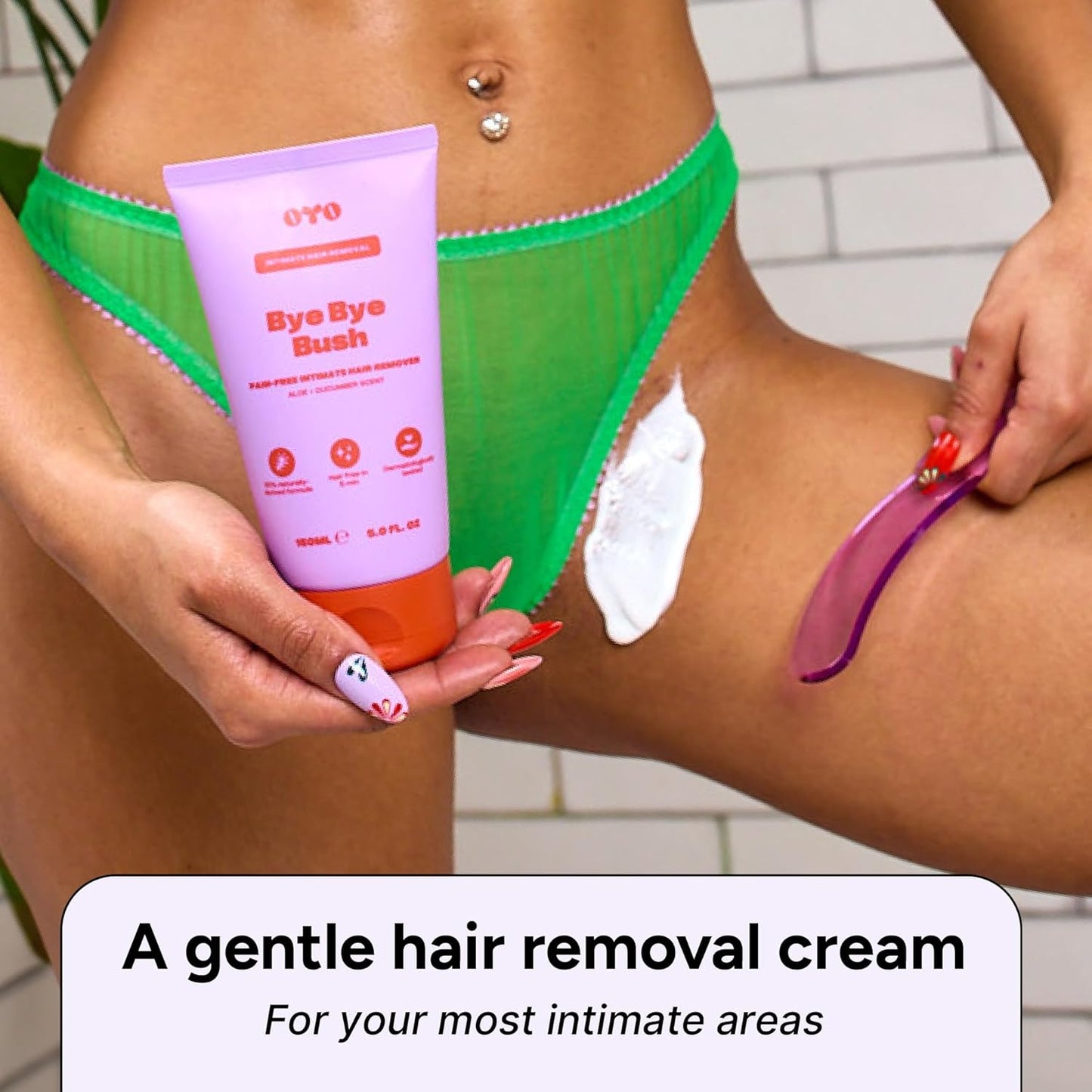 Hair Removal Cream for Women - Sensitive Skin Formula with Aloe & Cucumber | 5 fl oz for Bikini, Thighs & Armpits