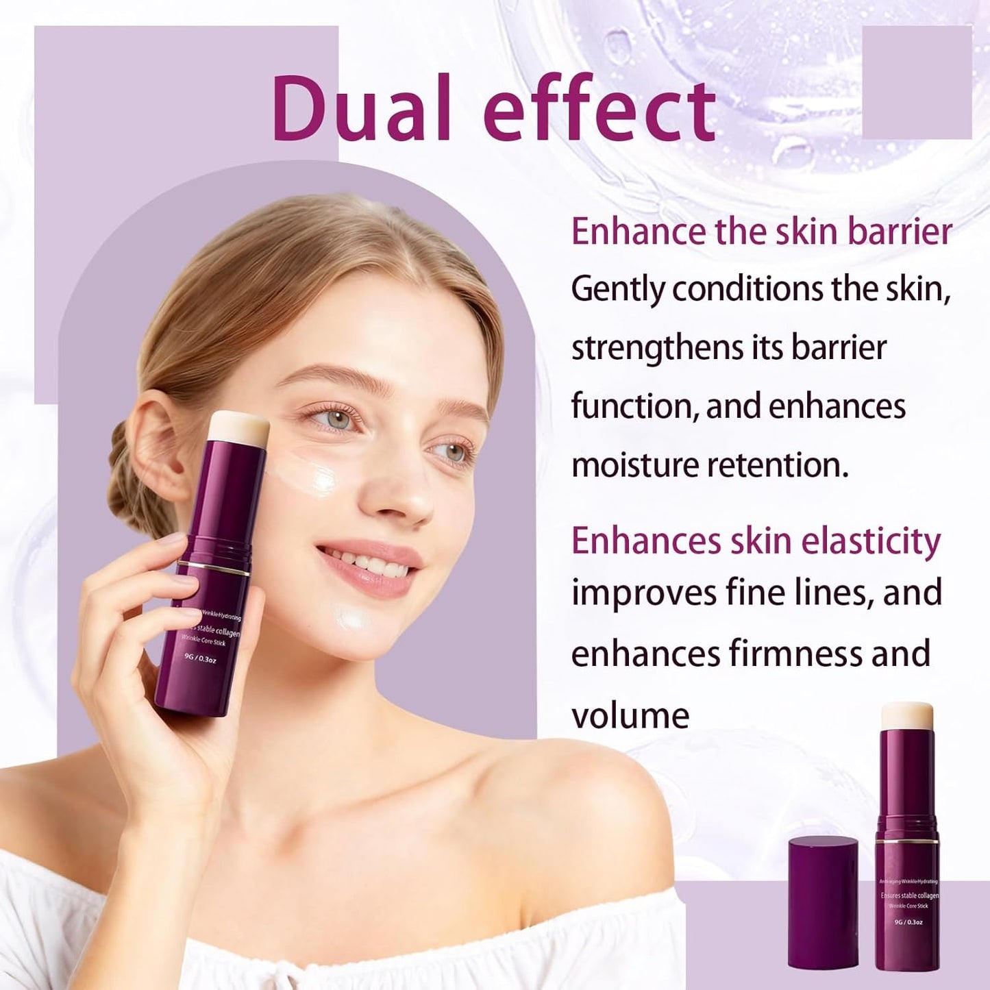 Calcium Volume Multi Balm - Korean Collagen Anti-Wrinkle Stick for Face, Eyes & Neck | 2-Pack