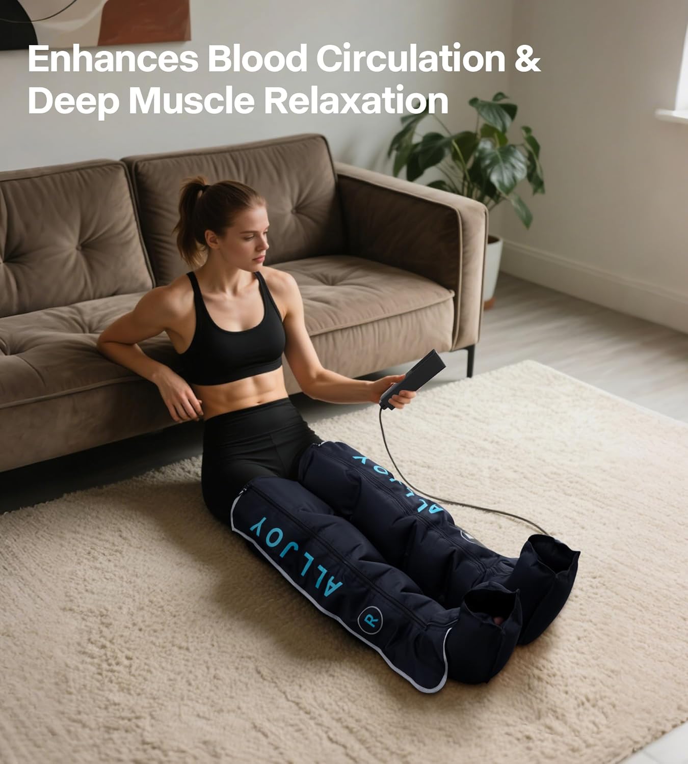 Pro-Grade Leg Massager Recovery Boots - Compression Therapy for Circulation & Pain Relief | Ideal for Fast Recovery