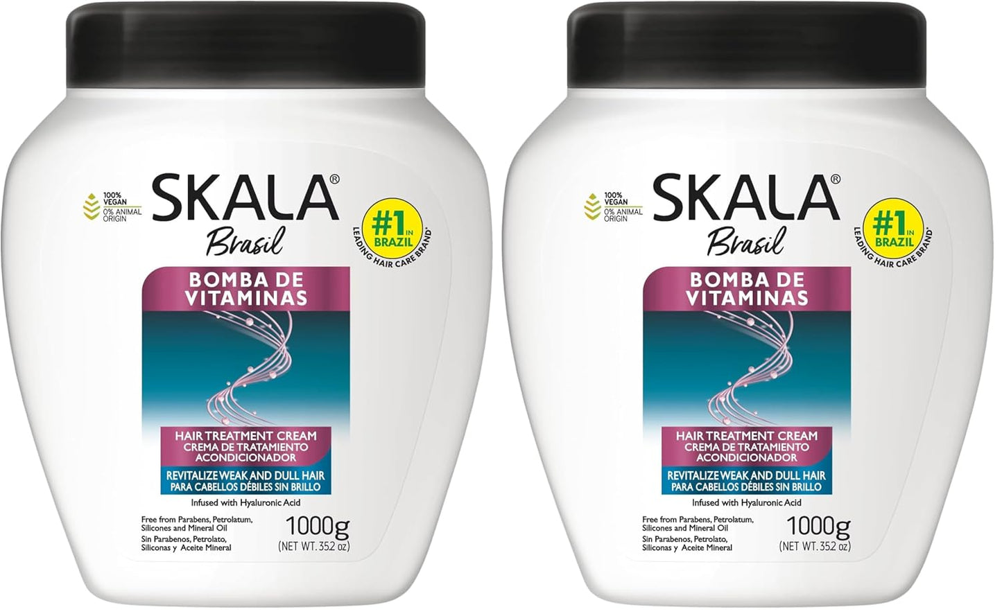 SKALA 2-in-1 Vitamin Treatment Cream & Leave-In Conditioner - Deep Hydration for Weak, Dull Hair | 35.2 oz