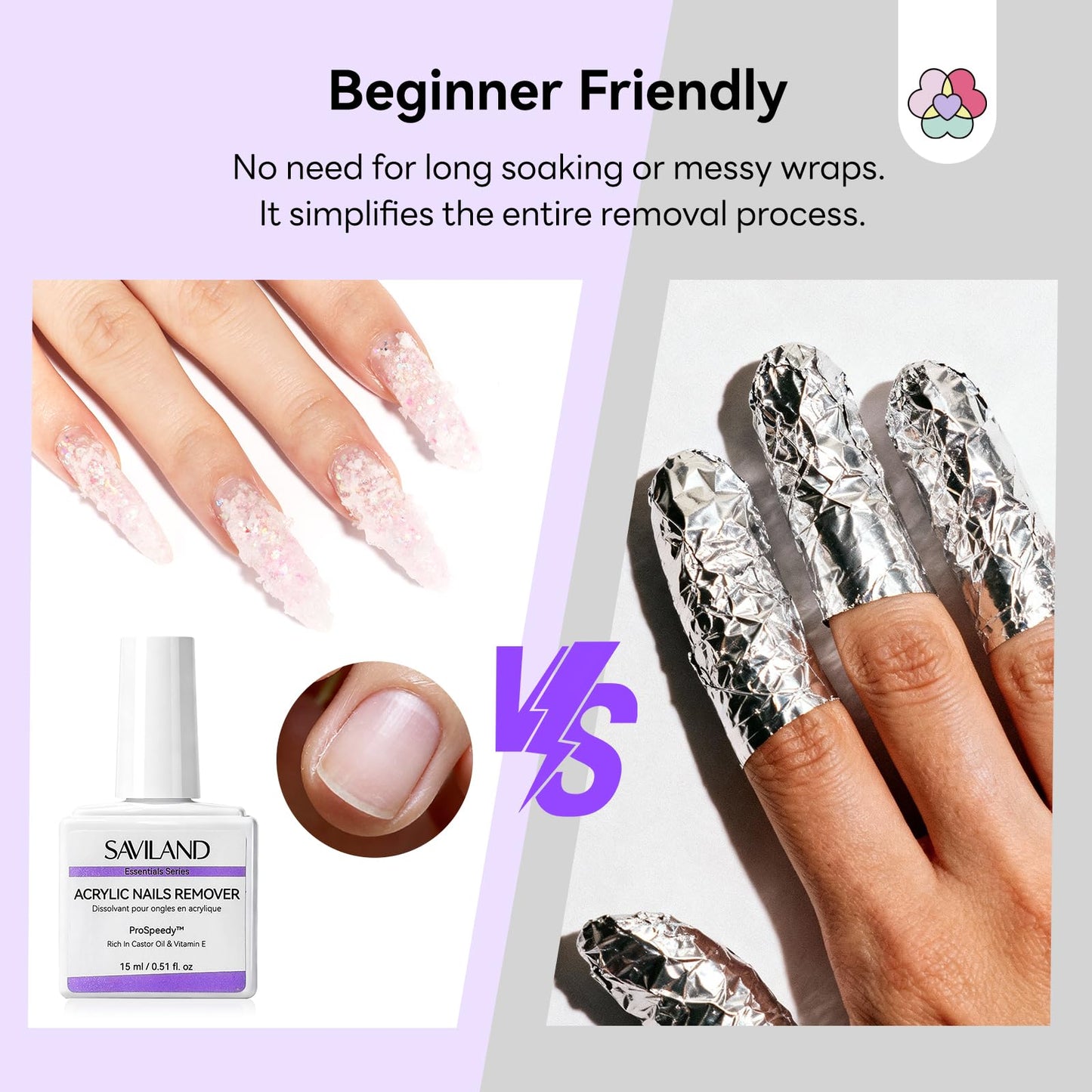 Saviland Acrylic Nail Kit with Everything for Beginners - Acrylic Powder & Liquid Set Nails Tips Glue Gel Kit Gel Nail Polish U V Light for Nails Art for Home DIY