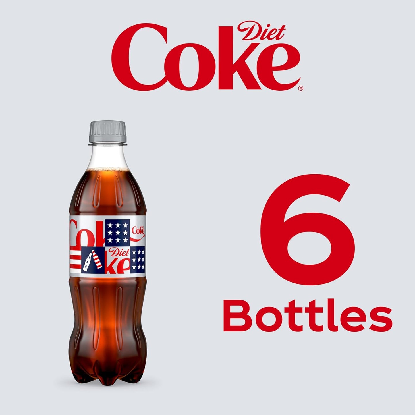 Diet Coke - Refreshing Diet Soda, 16.9 Fl Oz Bottles | 6 Pack of Cola Soft Drinks