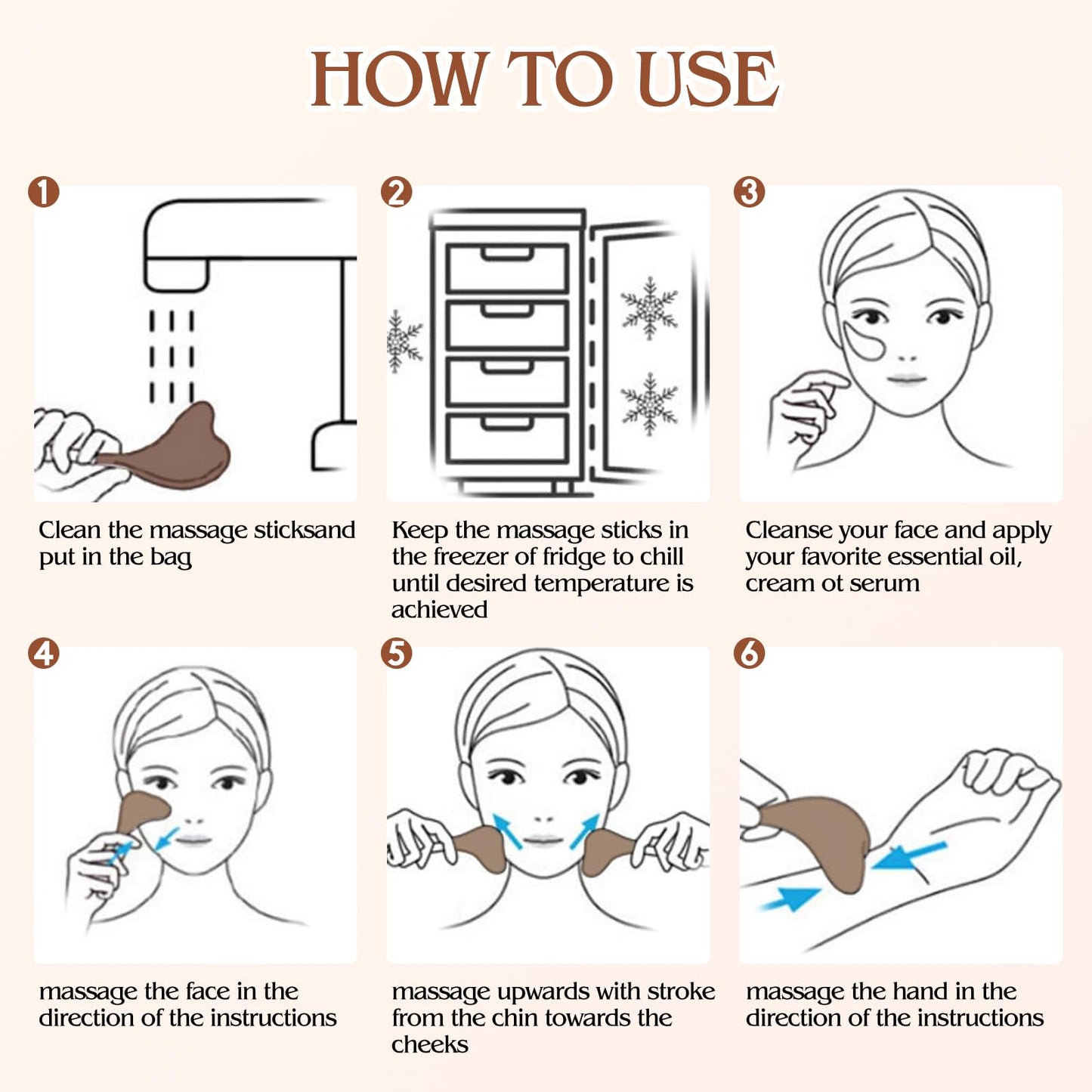 Cryo Sticks-Gua Sha and Massage 2-in-1, Ice Globes for Face-Wrinkle Reduction & Dark Circle Relief, Stainless Steel Facial Massage Tool for Skin Tightening Cooling Globes,Mothers Day Gifts
