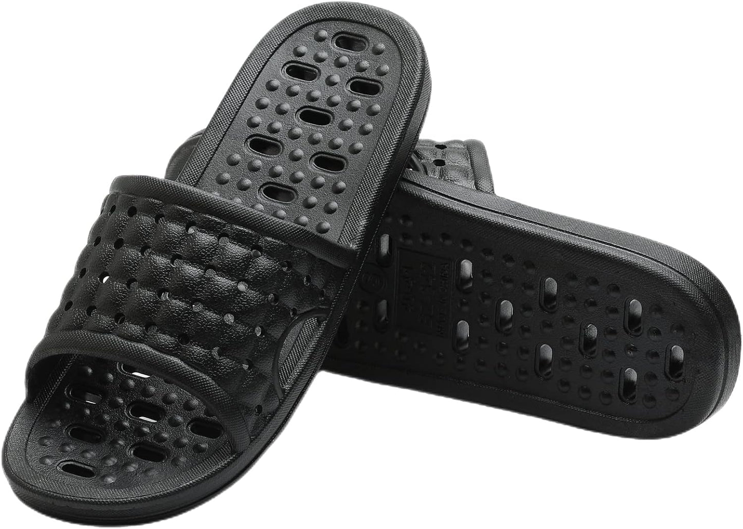 Quick Dry Shower Shoes for Men & Women - Non-Slip Dorm Slippers | Comfortable Slides