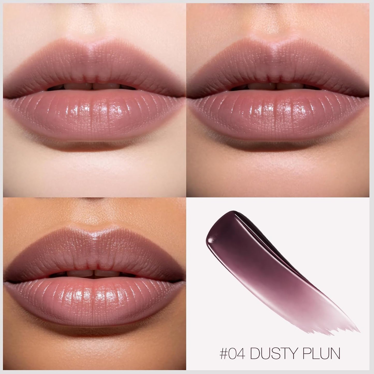 Tinted Lip Balm Lipstick Set - Sheer Hydrating Color & Nourishing Care | Universal Shades for All Skin Tones (Blush Nude & Dusty Plum)