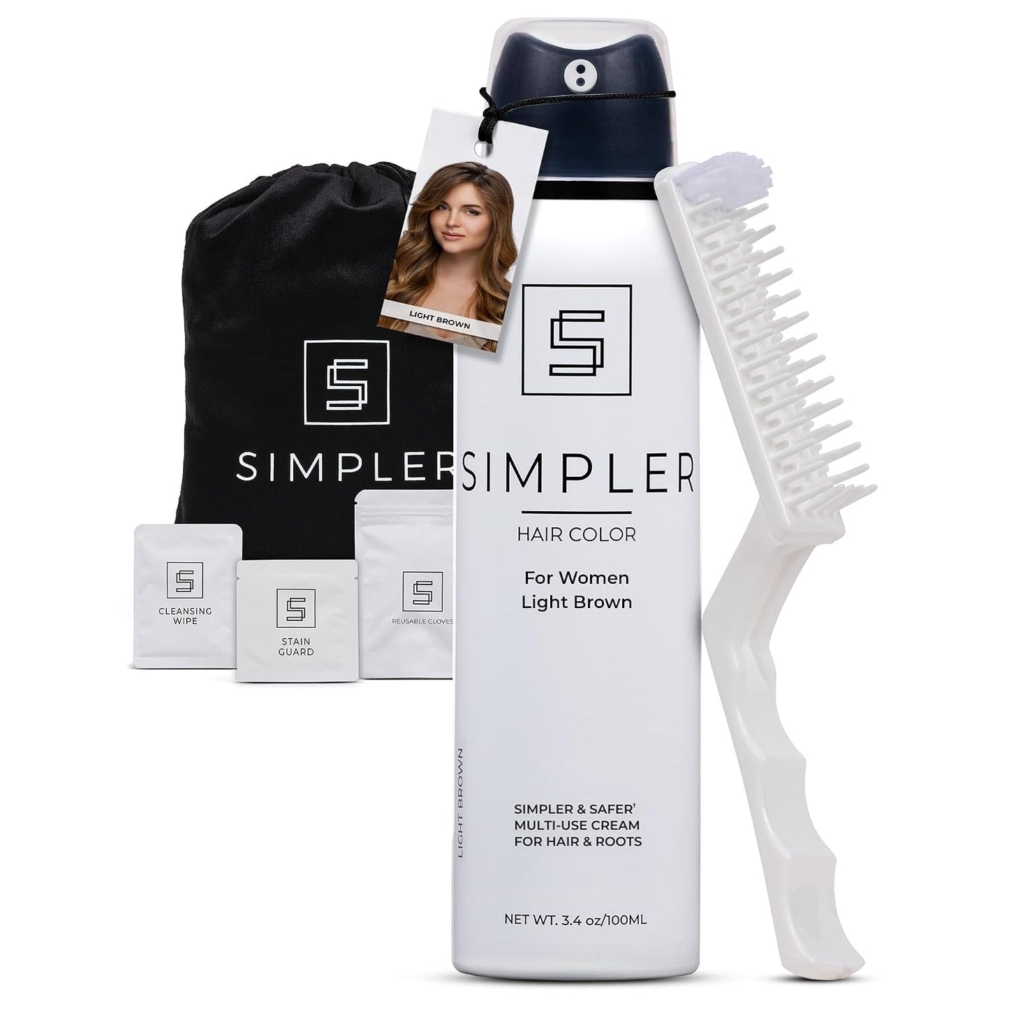 Permanent Ammonia-Free Hair Dye for Women | Long-Lasting Dark Brown Color for Gray Coverage - Natural Look, Sensitive Scalp
