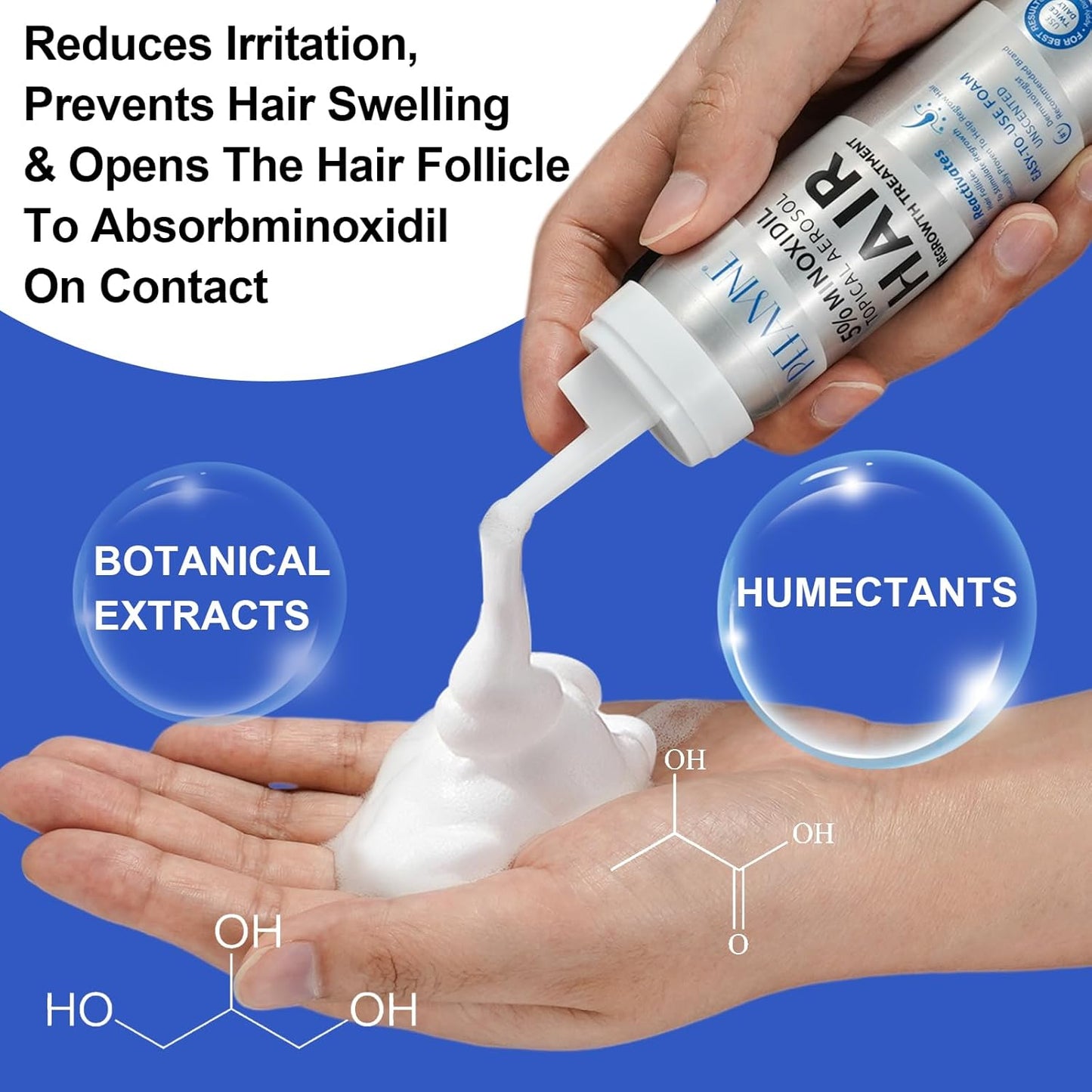 Minoxidil Hair Growth Foam - Effective Treatment for Hair Thinning & Scalp Loss | For Men & Women