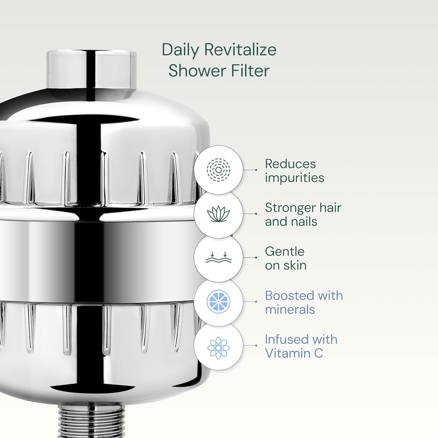 Revitalize Your Shower Experience with Aquabliss High Output Filter - Reduces Dry Skin, Dandruff & Eczema | Chrome Finish (SF100)