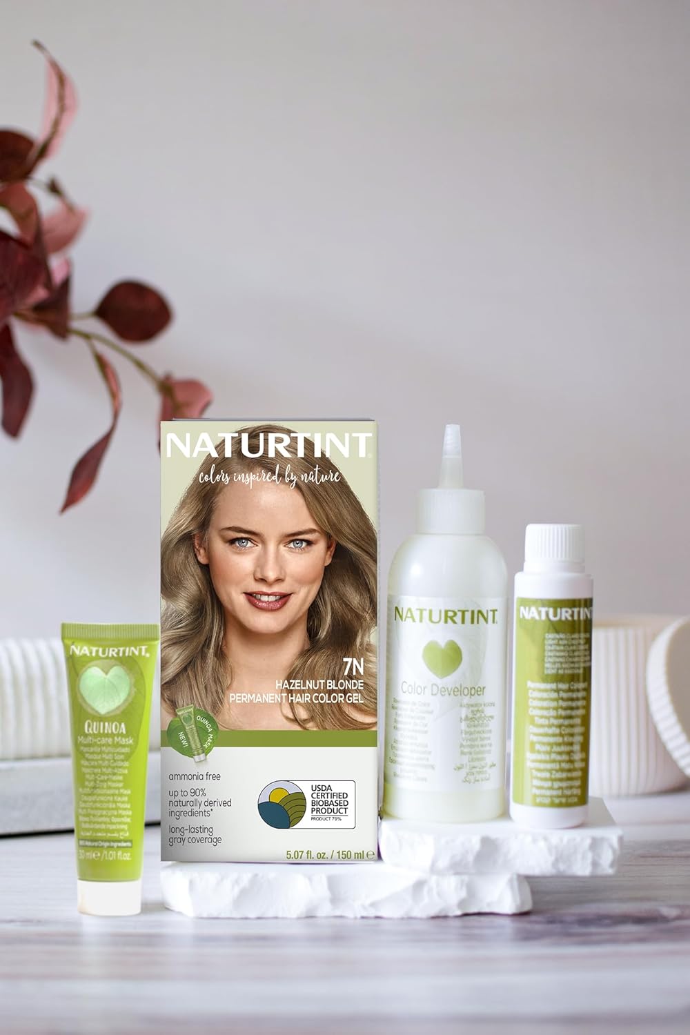 Naturtint 7N Hazelnut Blonde Permanent Hair Color | Ammonia-Free, Vegan, 100% Gray Coverage, Long-Lasting Results
