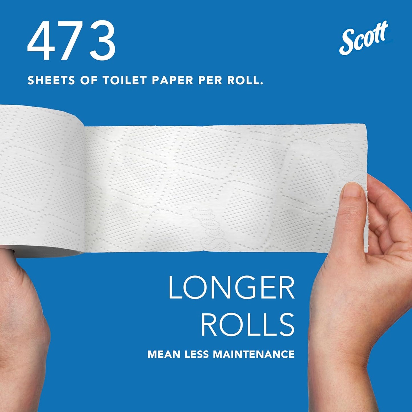 Scott Professional 100% Recycled Fiber Toilet Paper - 2-Ply, Individually Wrapped | 80 Rolls, 37,840 Sheets
