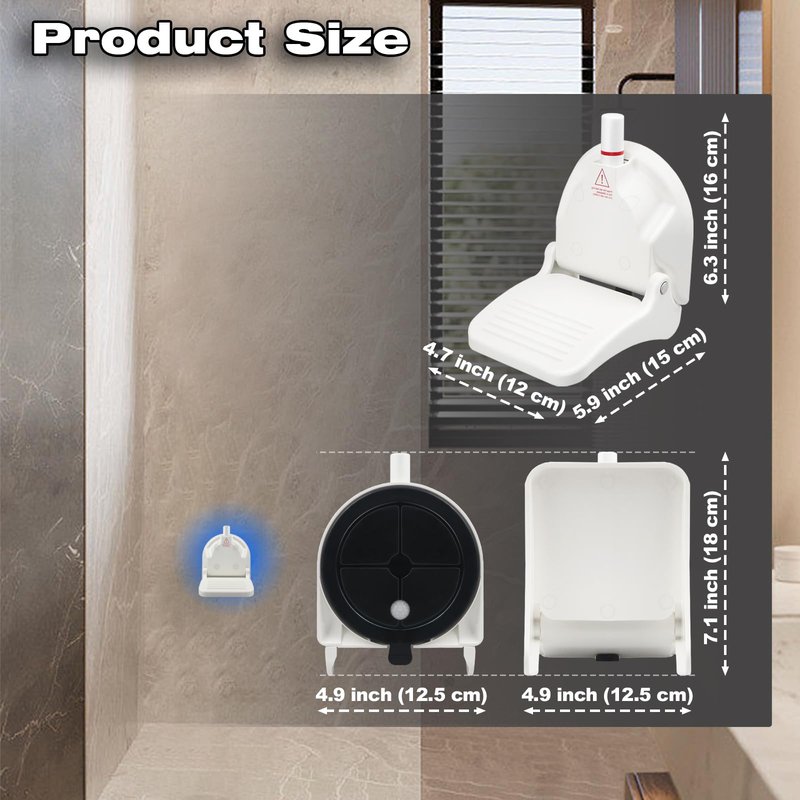 Shower Foot Rest for Shaving Legs,Shaving Stool with Vacuum Suction Cup,Foldable Reusable Shower Step for Shaving Legs,Shaving Step for Inside Shower