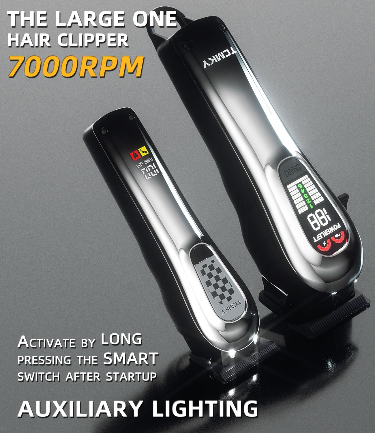 TCMKY Hair Clippers for Men, Professional Clippers and Trimmers Set, Cordless Clippers for Hair Cutting, Beard Trimmer, Barber Clippers, Rechargeable Electric Shaver