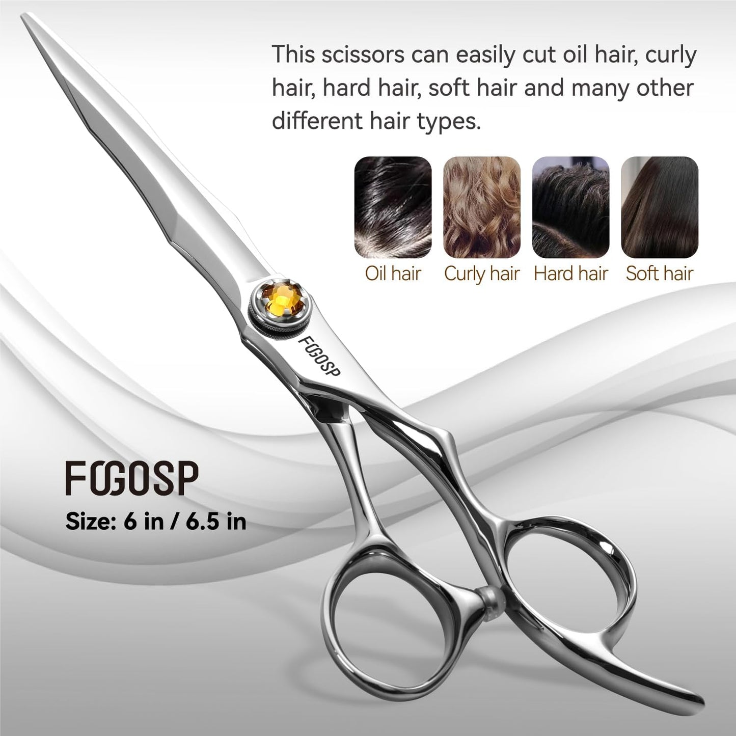 Professional Barber Scissors - 6.5" Japan VG10 Hair Shears for Precision Cutting | Unisex Design