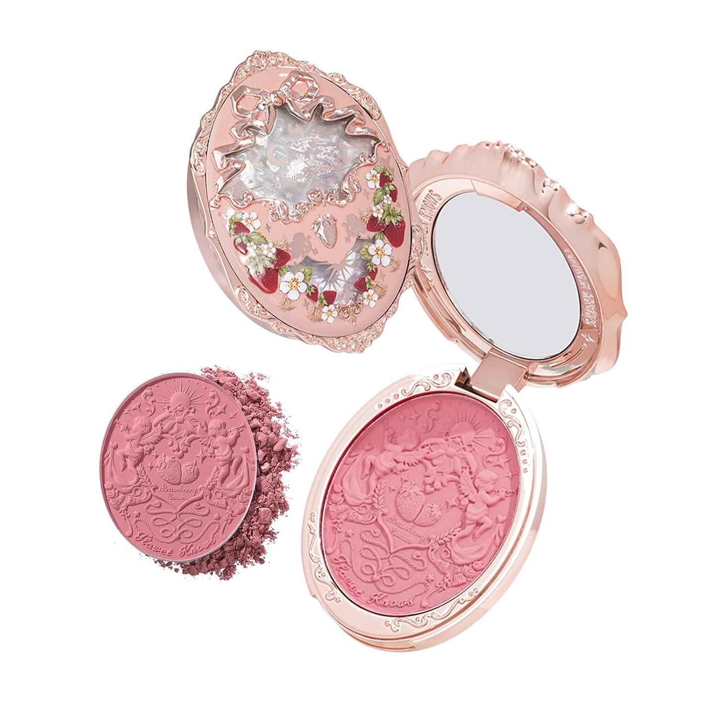 Strawberry Rococo Blush - Rose Pink Matte Powder for Cheeks | Buildable & Blendable 0.17 Oz