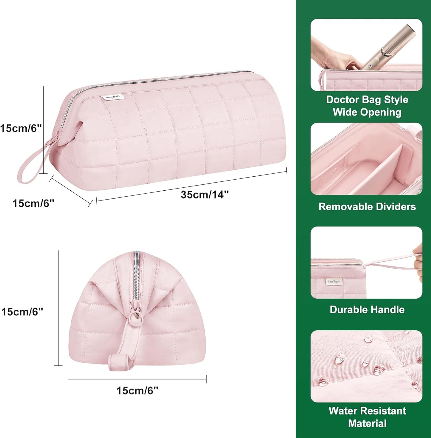 Dyson Airwrap Travel Bag Organizer - Stylish Pink Case for Hair Tools & Accessories | Fits Shark Hair Dryer & Revlon Attachments