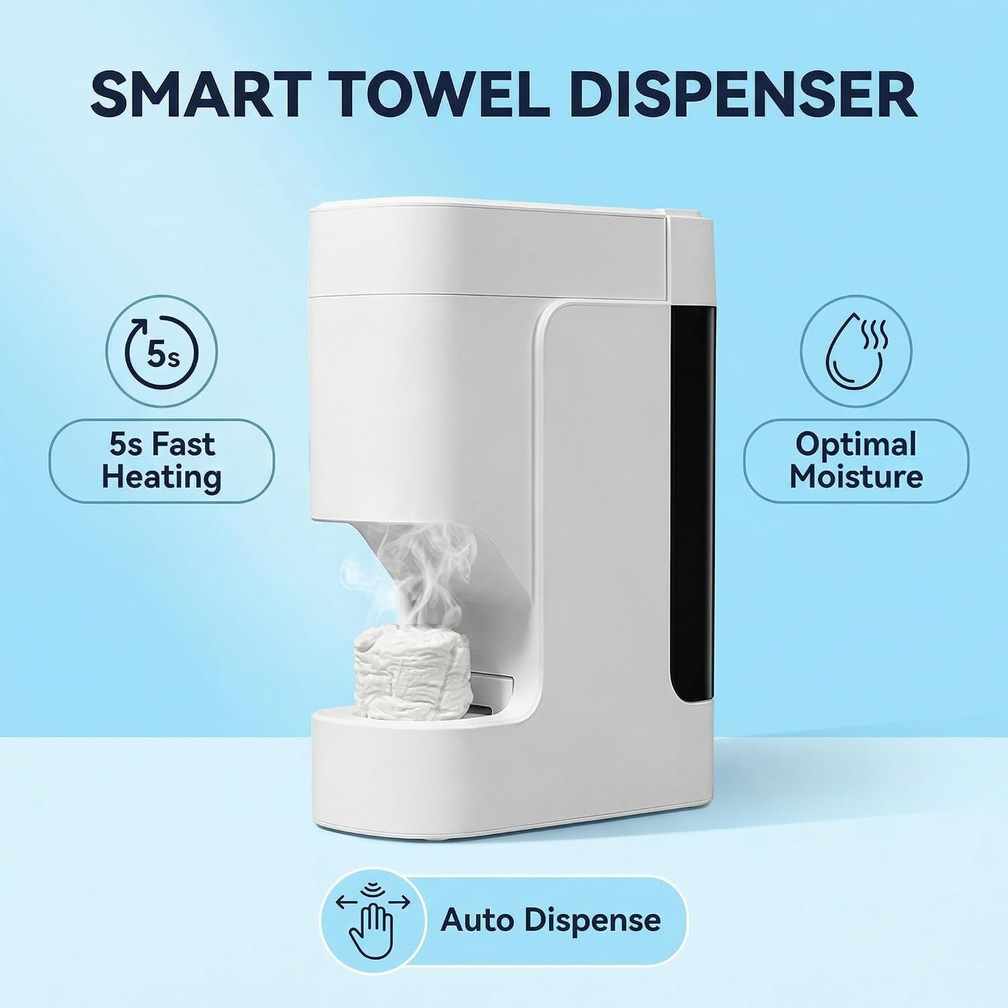 Automatic Towel Warmer Dispenser - 5-Second Rapid Heating Machine | 55°C Constant Temperature for Spa & Home Use
