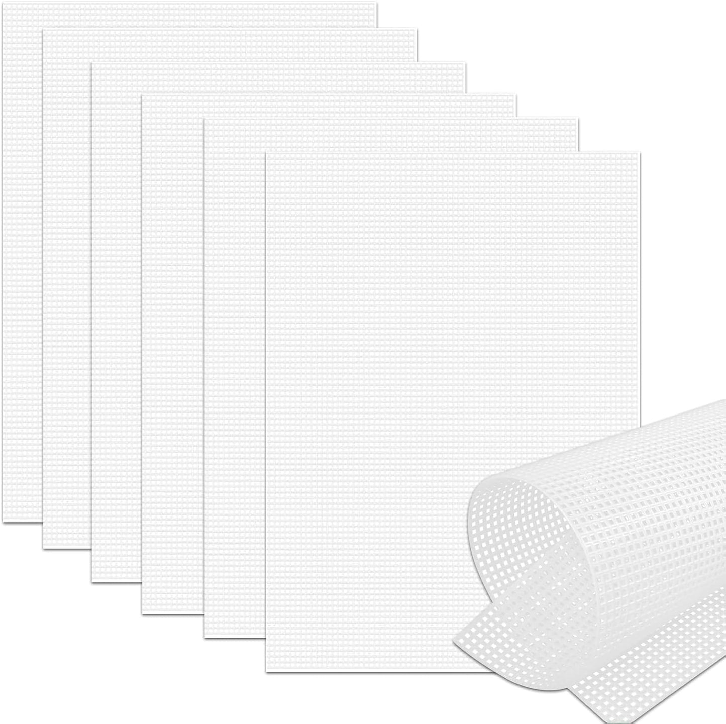 Plastic Canvas Sheets - 6 Pcs 10.5x13.5In Eye Mesh for Mask Cross Stitch & DIY Crafts | Rustproof Plastic Mesh