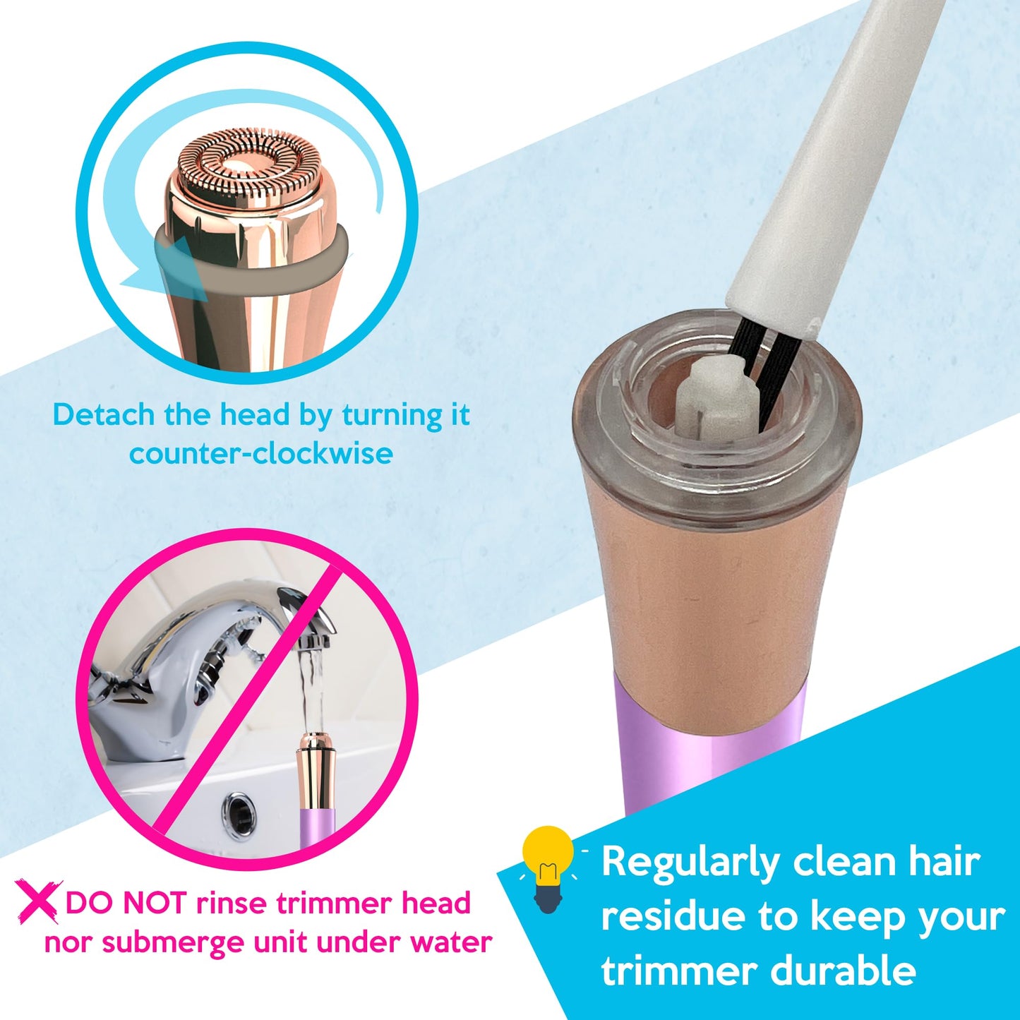 iMusthav Facial Hair Removel for Women, Rechargeable Painless Flawless Electric Facial Hair Remover, Face Shaver Razor Trimmer with 18K Gold-Plated, 16mm Dual Ring Floating Head, 360°LED