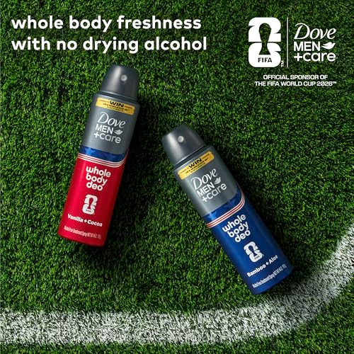 Dove Men+Care Aluminum-Free Whole Body Deodorant Spray - Vanilla & Cocoa, 4 oz