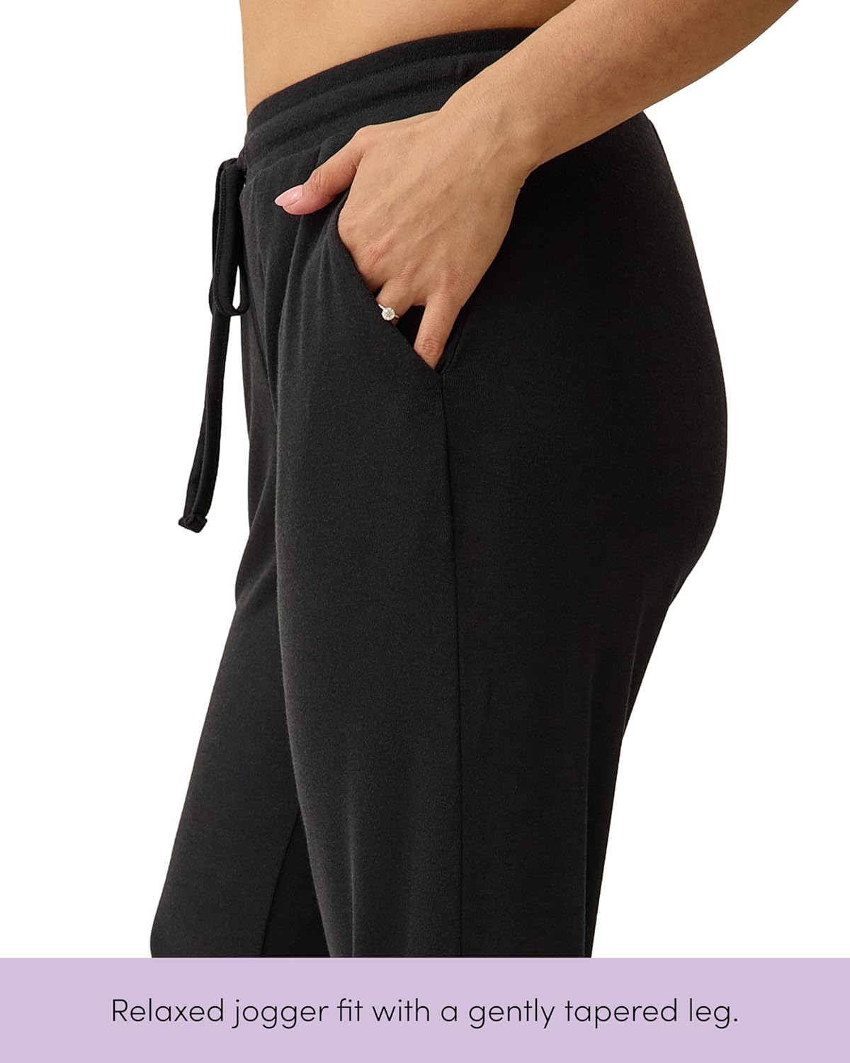 Ribbed Maternity & Postpartum Jogger Pajama Pants - Adjustable Lounge Sleepwear for Pregnancy | Soft & Comfortable